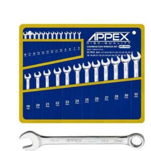 ست آچار ۲۵ عددی اپکس یکسر تخت رینگی مدل APX-7925