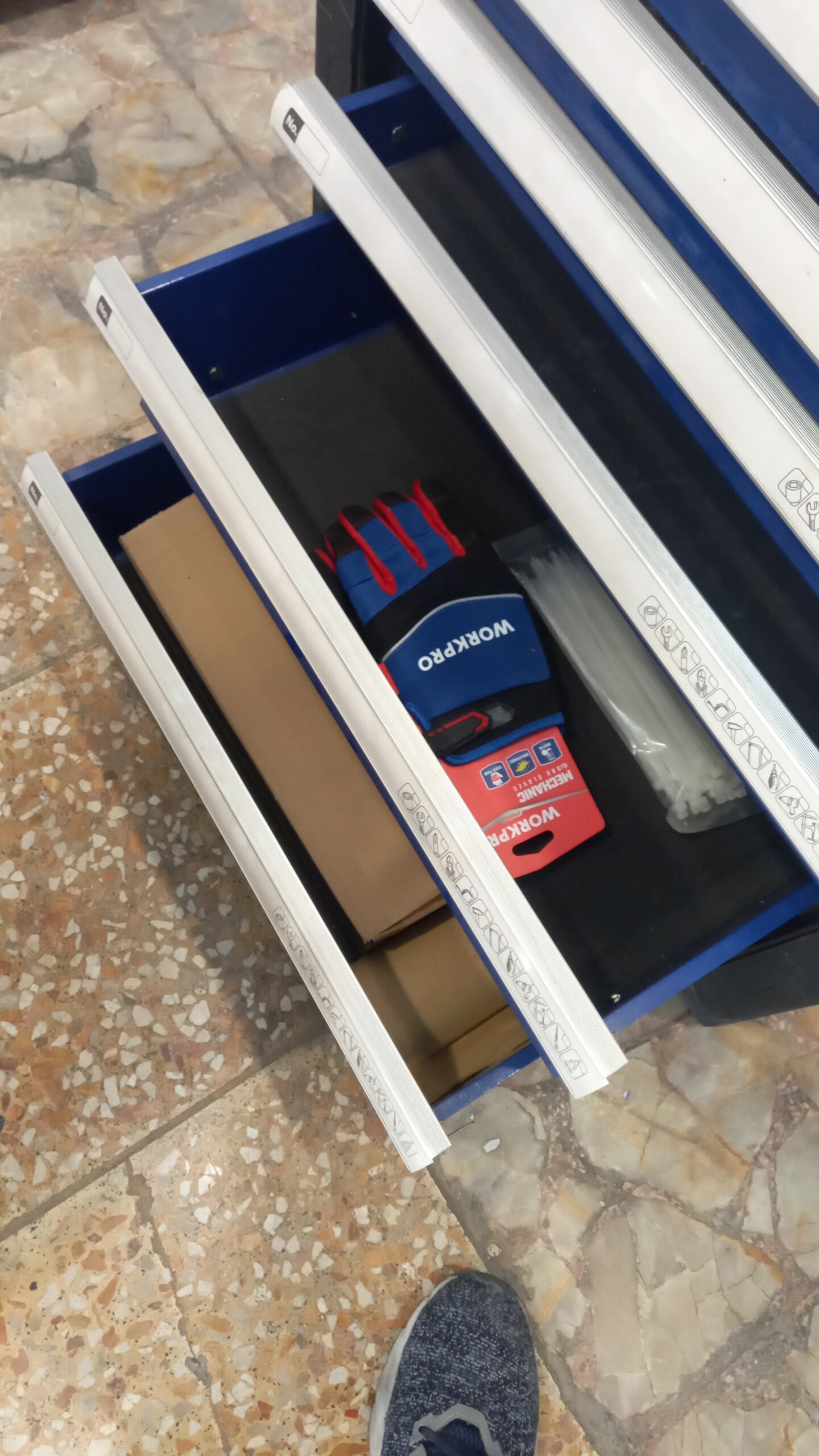 ست کامل ابزار مکانیکی ورک پرو 255 پارچه مدل WP-209037 - جعبه ابزار کشویی حرفهای